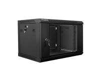 LANBERG Szafa instalacyjna wisząca 19'' 6U 600X450mm czarna (drzwi szklane) WF01-6406-10B - 455282 - zdjęcie 3